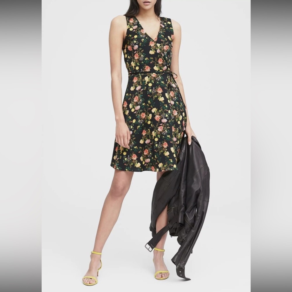Floral Black Dress